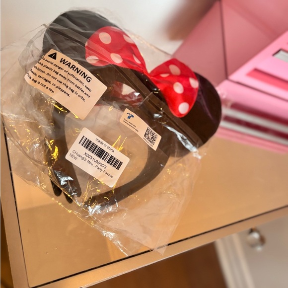 2 Disney Black Ears with Red Polka Dot Bow + tutu one size - Picture 3 of 3